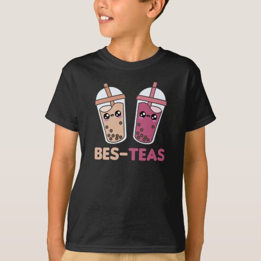 Bubble Tea Best Friends Party Partner Boba T-shirt (Voorkant)