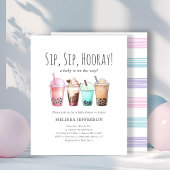 Bubble Tea Boba Baby shower Budget Uitnodiging