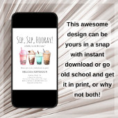 Bubble Tea Boba Baby shower Kaart