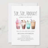 Bubble Tea Boba Baby shower Kaart (Voorkant)