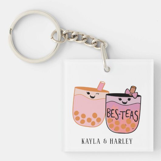 Bubble Tea Boba Beste Vriend Sleutelhanger (Voorkant)