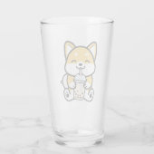 Bubble Tea Boba Corgi Glas (Achterkant)