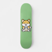 Bubble Tea Boba Corgi Persoonlijk Skateboard (Voorkant)