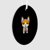 Bubble Tea Boba Corgi Premium Ornament (voorkant)