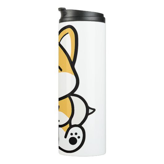 Bubble Tea Boba Corgi Thermosbeker (Geroteerd rechts)