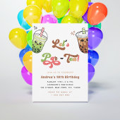 Bubble Tea Boba Let's Par-tea 10e verjaardag Kaart