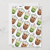 Bubble Tea Boba Let's Par-tea 10e verjaardag Kaart (Achterkant)