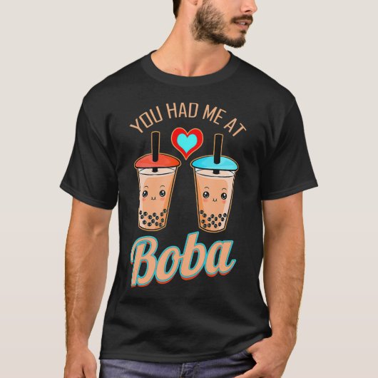 Bubble Tea Boba Schattige Kawaii Bubble Tea T-shirt (Voorkant)