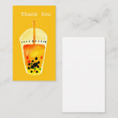 Bubble tea boba waterverf kunst notitiekaartje (Voorkant / Achterkant)
