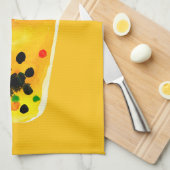 Bubble tea boba waterverf kunst theedoek (Quarter Fold)