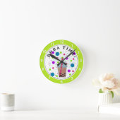 Bubble Tea - Bubble Achtergrond  Ronde Klok (Huis)