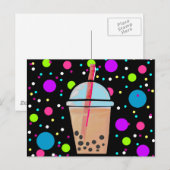Bubble Tea - Bubble Background Briefkaart (Voorkant / Achterkant)