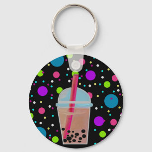 Bubble Tea - Bubble Background Sleutelhanger