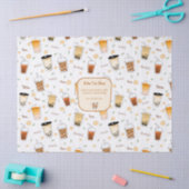 Bubble Tea Business Gepersonaliseerd wit  Tissuepapier (Craft)