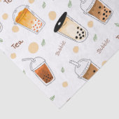 Bubble Tea Business Gepersonaliseerd wit  Tissuepapier (Detail)