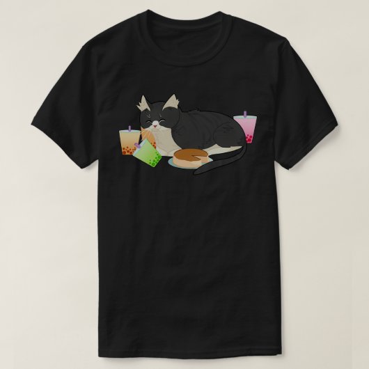 Bubble Tea cat 1 T-shirt (Design voorkant)