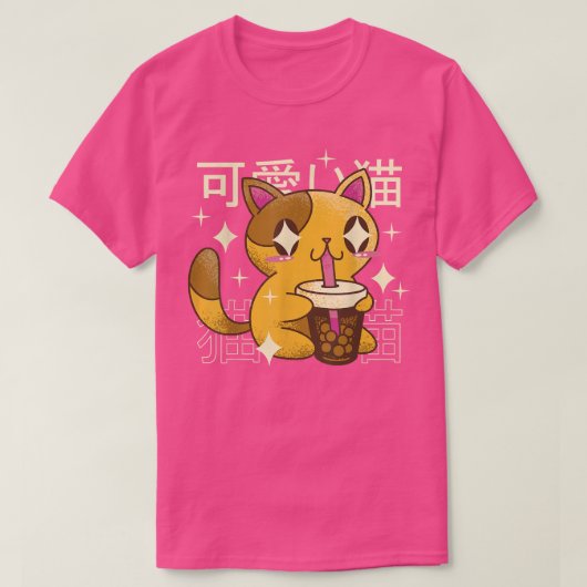 Bubble Tea Cat Japanse Kawaii Cute Kitten Japan G T-shirt (Design voorkant)
