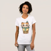 Bubble Tea Cat T-shirt (Voorkant volledig)