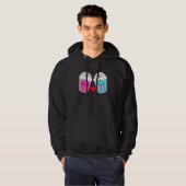 Bubble Tea Cult Drink Thee Drinker Hart Hoodie (Voorkant volledig)