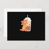 Bubble Tea Dino Briefkaart (Voorkant / Achterkant)