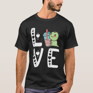 Bubble Tea Dinosaurs Cute Boba Tea Dino Lover Swee T-shirt