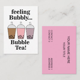 Bubble Tea Drank Cafe Visitekaartje