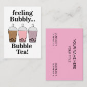 Bubble Tea Drink Cafe Visitekaartje (Voorkant / Achterkant)