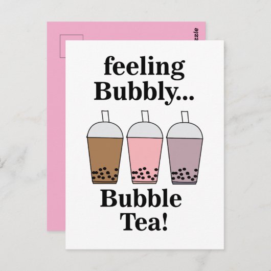 Bubble Tea Drink Funny  Briefkaart (Voorkant / Achterkant)