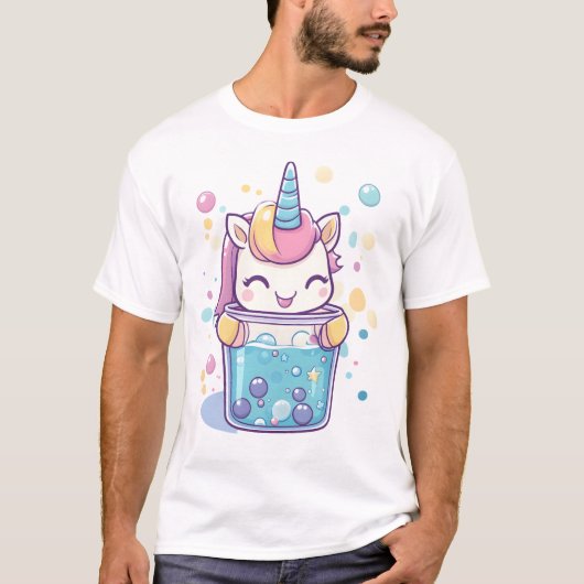 Bubble Tea Eenhoorn (1) T-shirt (Voorkant)