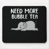 Bubble Tea Elephant Cute Boba Tea Gift Bubble Tea Muismat (Voorkant)