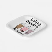 Bubble Tea Feestje Papieren Bordje (Gebogen)