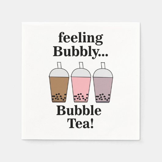 Bubble Tea Feestje Servet (Voorkant)