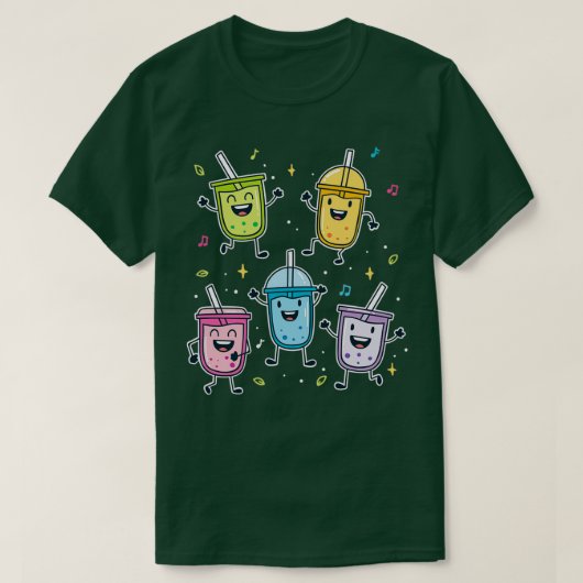 Bubble Tea Flavors T-shirt (Design voorkant)