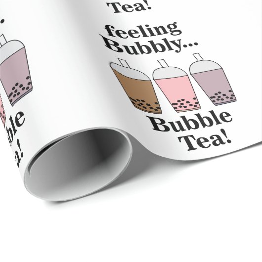 Bubble Tea Funny Birthday Cadeaupapier (Rol Hoek)