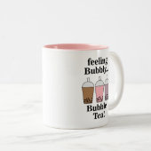 Bubble Tea Funny  Tweekleurige Koffiemok (Voorkant rechts)