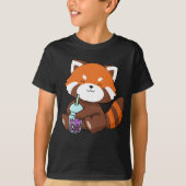 Bubble Tea Gift Girl Red Panda Boba Tea Bubble Tea T-shirt (Voorkant)