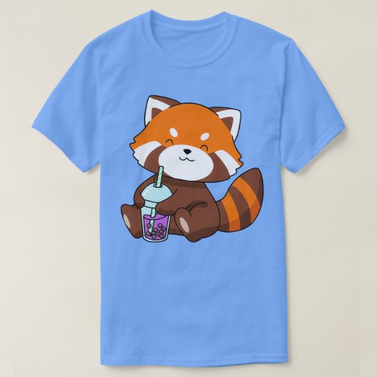 Bubble Tea Gift Girls Red Panda Boba Tea Bubble Te T-shirt (Design voorkant)