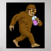 Bubble Tea Gift Kinder Bigfoot Boba Tea Bubble Tea Poster (Voorkant)