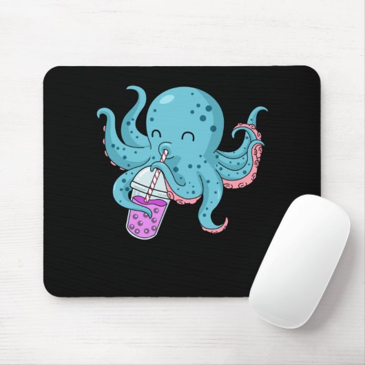 Bubble Tea Gift Kinder Octopus Boba Tea Bubble Tea Muismat (Met muis)