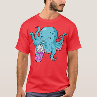Bubble Tea Gift Kinder Octopus Boba Tea Bubble Tea T-shirt