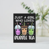 Bubble Tea Gifts Girls Kawaii Bubble Tea Briefkaart (Staand voorkant)
