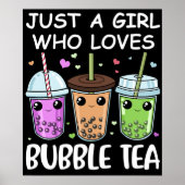 Bubble Tea Gifts Girls Kawaii Bubble Tea Poster (Voorkant)