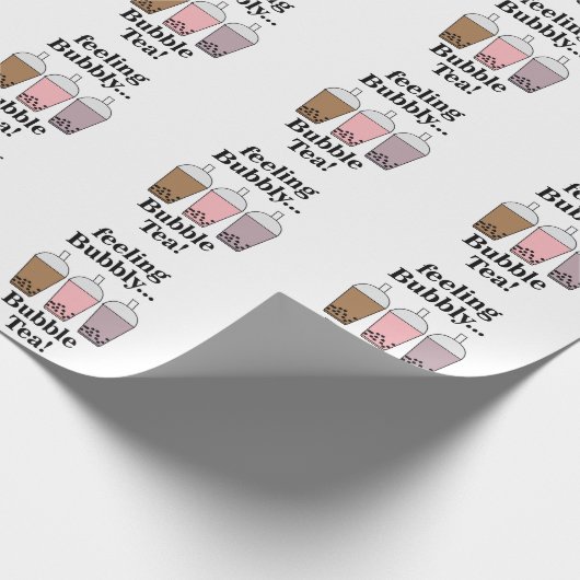 Bubble Tea Grappige Verjaardag Cadeaupapier (Hoek)