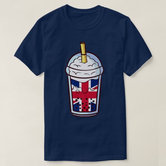 Bubble tea Groot-BritBrittannië T-shirt (Design voorkant)