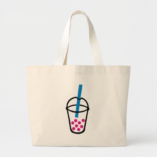 Bubble Tea Grote Tote Bag (Voorkant)