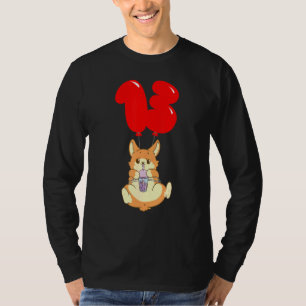Bubble Tea Hamster 13th Birthday Kinder Balloon Pa T-shirt