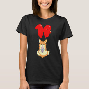 Bubble Tea Hamster 14th Birthday Kinder Balloon Pa T-shirt