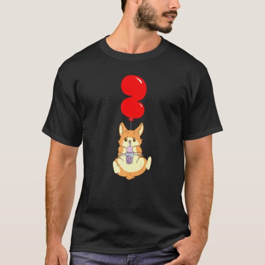 Bubble Tea Hamster 2e verjaardag Kinder ballonvaar T-shirt (Voorkant)