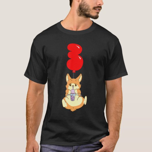 Bubble Tea Hamster 3rd Birthday Kinder Balonne Par T-shirt (Voorkant)