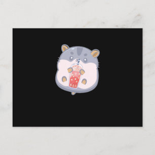 Bubble Tea Hamster Briefkaart